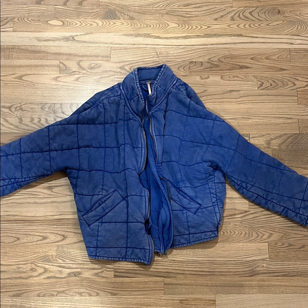 Free People blue Quilted Jacket